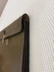 Hoffman La Roche Vintage Leather Document Bag Homa Nutley NJ Pharmaceutical Rep