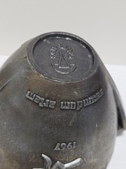 Vintage 1967 Cast Iron Pharmacy Class Mortar & Pestle Rx Graduation