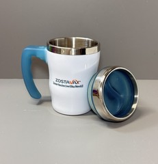 ZOSTAVAX Pharmaceutical Drug Rep Advertising Collectible Insulated Travel Mug