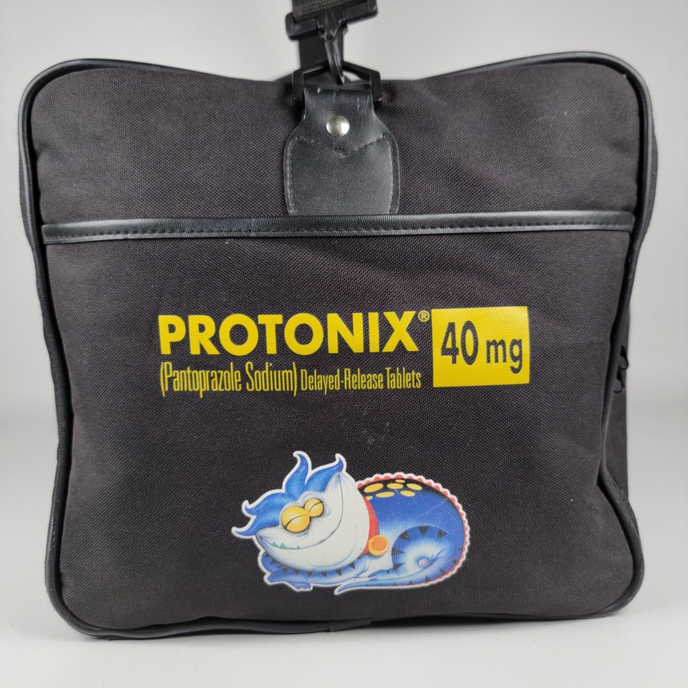 Protonix Pharmacy Drug Rep Large Duffel Travel Bag Luggage Multi Compartment
