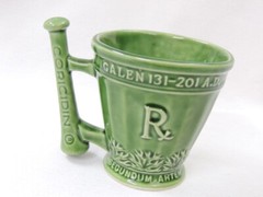 Vintage Signed McCoy Art Pottery GALEN Pharmacy Mortar & Pestle Mug for SCHERING