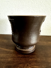 Schering Cosmas & Damian Brown Ceramic Mortar Coricidin *No Pestle*