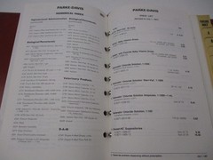 Vintage 1987 Parke Davis Price List Book Binder Pharmacy Chemist Drugs
