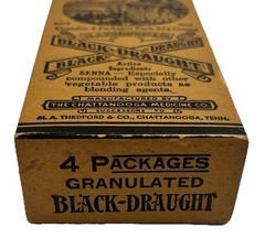 Vintage Black Draught Laxative Medicine New In Box 4 Inside Box