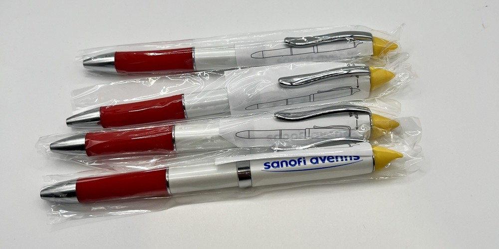 Sanofi Aventis Heavy Metal Pharmaceutical Promo Pen Stylus Tip Lot of 4 NOS READ
