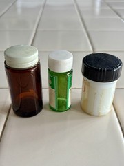 3 VTG Glass Prescription Bottle Clinic Pharmacy 1957 1971 1978