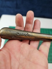 Vintage Brass Coricidin Mortar & Pestle Heavy RARE UNIQUE