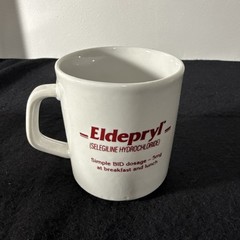Vintage Drug Rep Eldepryl Mug Pharmaceutical Drug Rep Ad Eldepryl Brazil Made