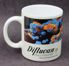 Diflucan Mug Drug Rep Pharmaceutical Promo Advertising Colorful Fungus Design