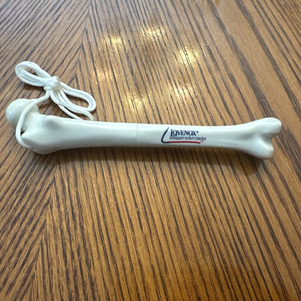 LOVENOX Drug Rep Bone Shape Femur Pharmaceutical Pen INK DOES NOT WORK