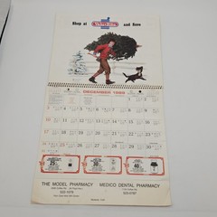 VTG 1989 Valu•Rite Calendar MODESTO, CA The Model Pharmacy Medico Dental COUPONS