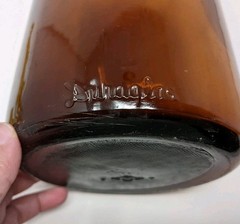 Gallon Duraglas Amber Glass Apothecary Bottle Medicine Pharmaceuticals 13″