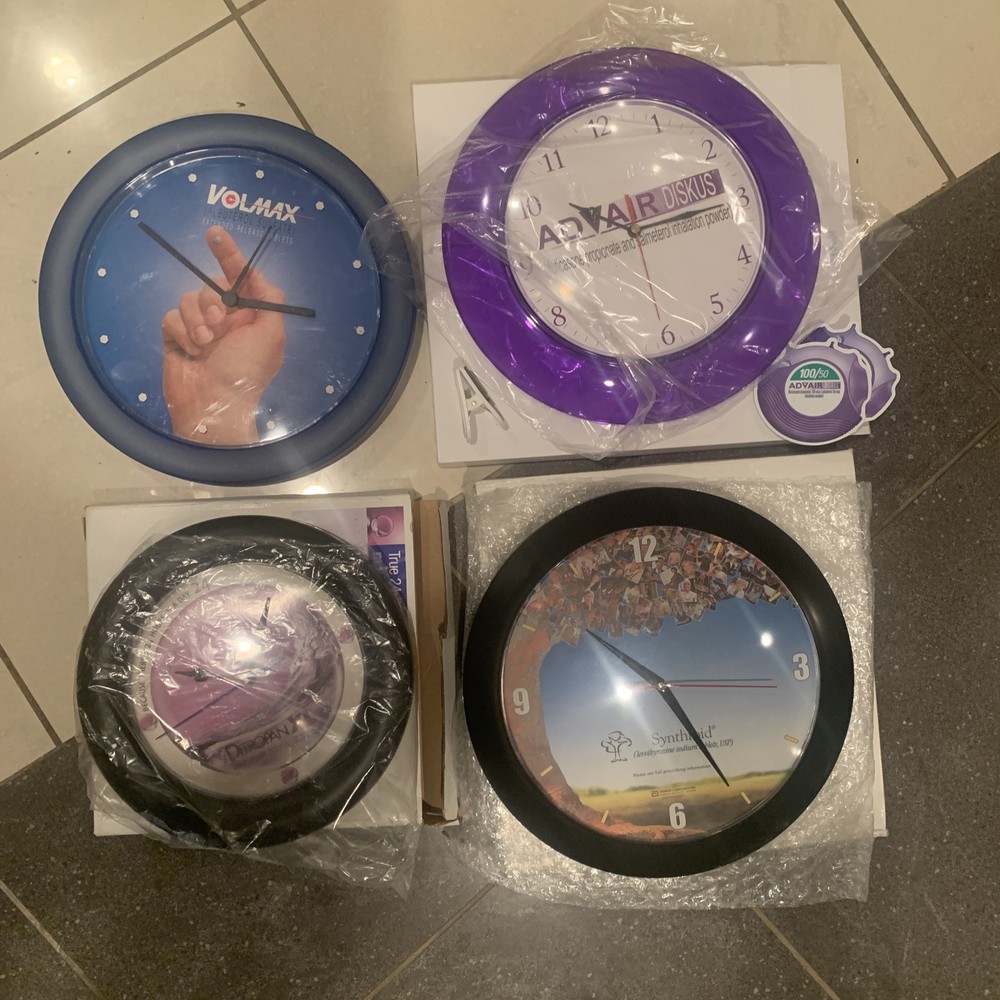 (1)Vintage Pharma Drug Rep Clock Volmax, Advair, Synthroid, Ditropan Choose One
