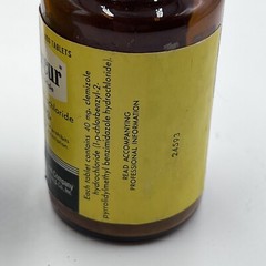 Vintage 1950’s Allercur hydrochloride Medicine Bottle Collectible Empty