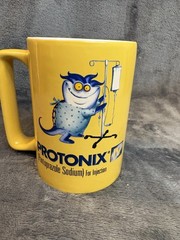 Medical Advertising Ceramic Coffee Cup Protonix (Pantoprazole Sodium) 40mg/ I.V.