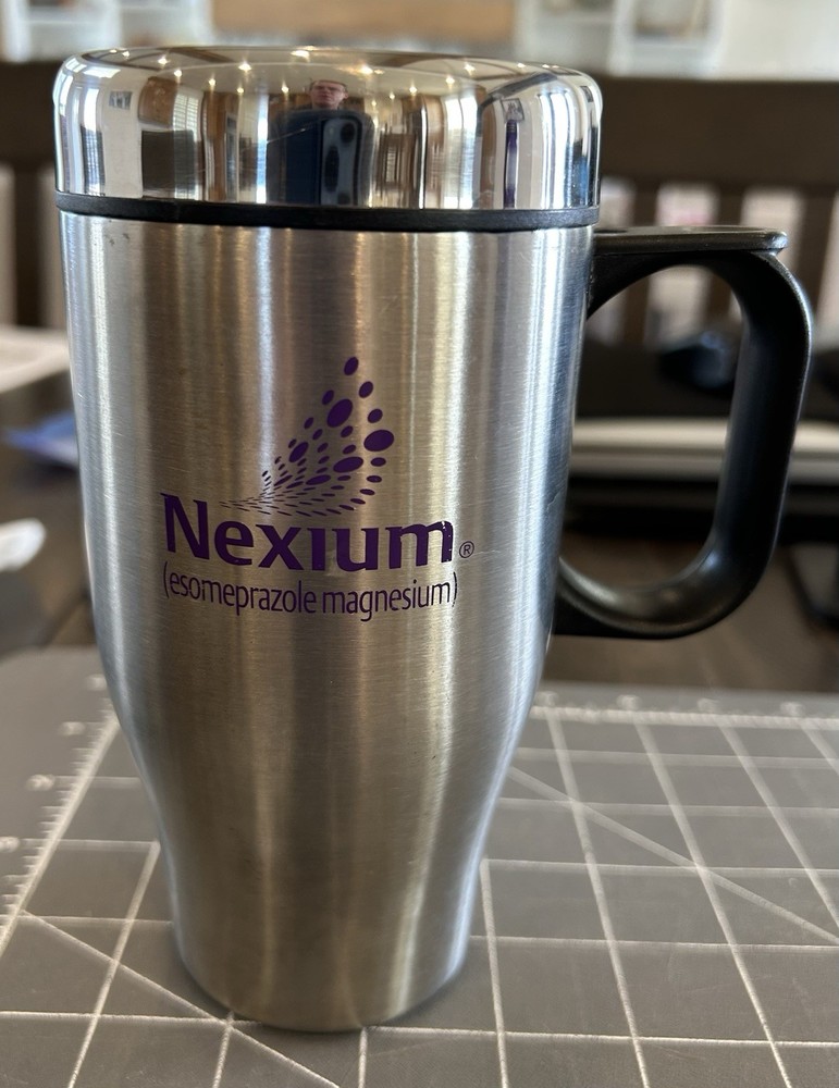Nexium the Purple Pill AstraZeneca AZ Pharmaceutical Advertising Promotional Mug