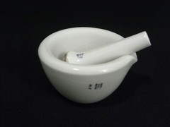 Vintage Used Coors USA Lab Mortar 522-00 and Pestle 000 Set, #4