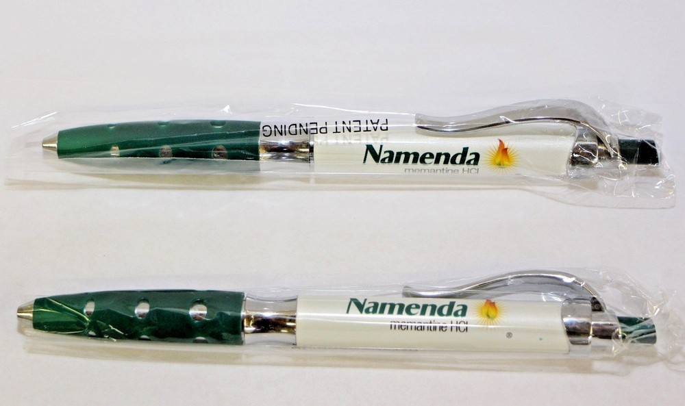 Pharmaceutical pens 2 Namenda Heavy Metal Gel Writers New in Sleeve