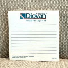 Diovan valsartan Novartis Pharmaceutical Promo Advertising Sticky Notes Pad NEW