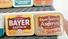 Vintage Pharmacy-Medicine Advertising ASPIRIN tins 13 pcs