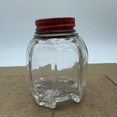 RARE Vintage McNeil Clear Glass Medicine Bottle display/collectible Unique Shape