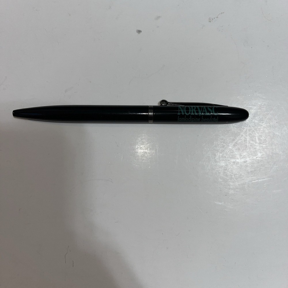 NORVASC Medical Drug Rep Pharmaceutical Pen Heavy Metal Collectible Advertising