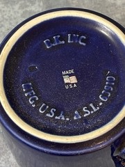 Eli Lilly Pharmaceutical Cobalt Blue Gold Coffee Mug Cup USA
