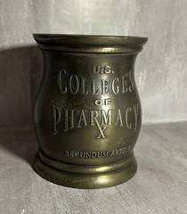 Vintage Schering Brass Mortar College Of Pharmacy Heavy 2001 Z1