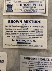Lot 24 Antique Medicine Bottle Labels Opium, Poison – L. Kron Ph. G. Phila.