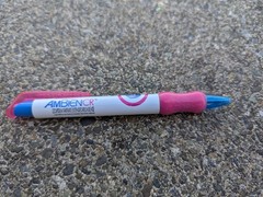 RARE Ambien CR HOT PINK GEL Ink Pen Drug Rep Pharmaceutical Collectible