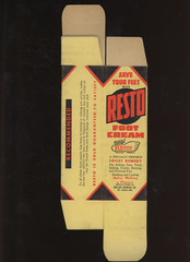 Resto Foot Cream Collins Distributed by Chandler Empty Box