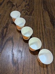 Vtg Prozac logo 5 PAPER CUPS Pharmaceutical Drug Rep Promo Advertising
