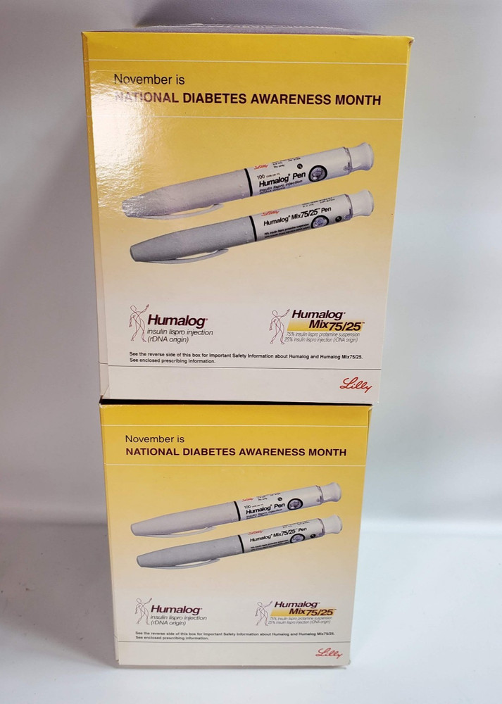 Rare Humalog Tissue Box Pharmaceutical Drug Rep Promotional Set 2 New Eli Lilly