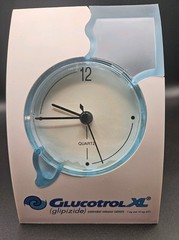 Glucotrol XL Quartz Desk Clock Pharmacy Collectible – NOT WORKING