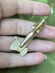 Pharmacy Apothecary Mortar & Pestel Tie Clip Tie Bar Vintage Gold Tone