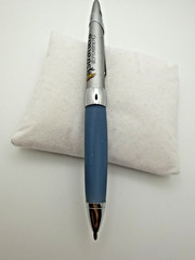 Strattera Atomoxetine HCl Pharma Metal Pen Tested & Working Silver Blue RARE