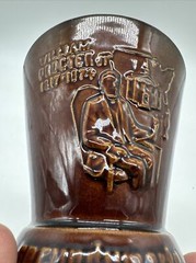 Vintage SCHERING Brown Ceramic Mortar Apothecary Pharmacy RX With Pestle