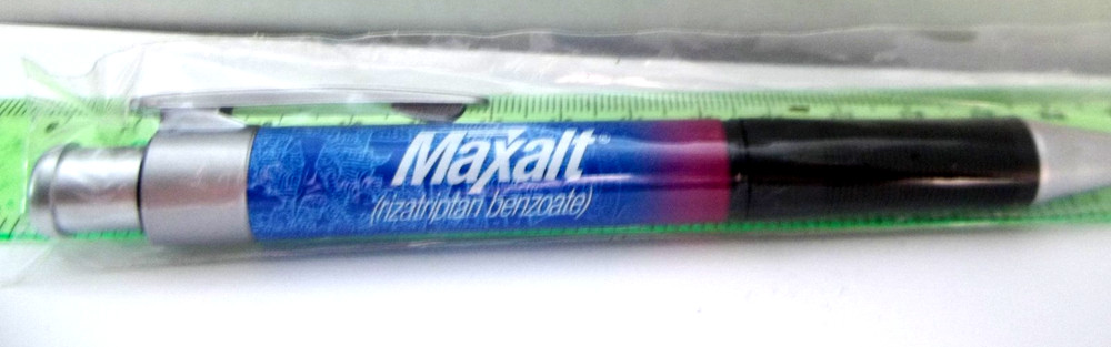 Promotional Pharma Pen NOS – Mixed Metal/Plastic Medium Weight – MAXALT