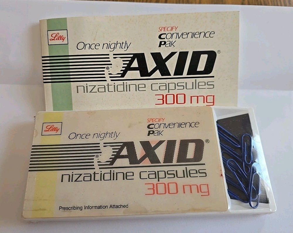 AXID Paper Clip Holder + Note Pad Pharmaceutical Drug Rep Promo Vintage Medical