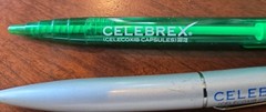Celebrex Bextra Pens x2 Pharmaceutical Rep Promo Metal Plastic Medical