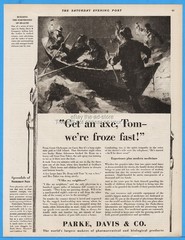1929 Parke Davis Pharmaceutical Wm Meade Prince Night Fishing Art Drug Ad