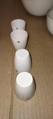 Vtg Coors USA(Blue)Porcelain Apothecary Lab items 9pc. 3 sizes