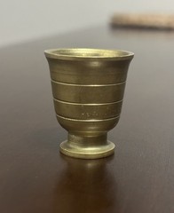 Antique Brass Mortar Pestle Small Apothecary Tools Solid Brass Vintage 1.3’ Inch