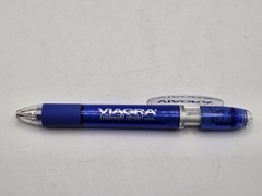 VIAGRA Plastic Wide Body Ink Pen Pharmaceutical Drug Rep Promo Vintage WRITES