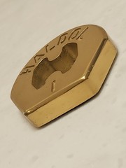 HALDOL Brass Paper Weight Vintage Pharmaceutical Promotional 2.75″x2.25″