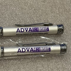 (2) Vintage Advair Pen Drug Rep Advertising Metal Heavy Pen 1 In Original Wrap