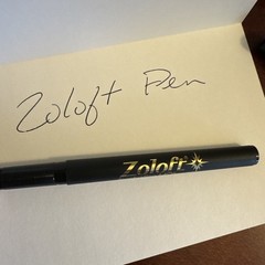 Black Zoloft Drug Rep Pharmaceutical Advertising Pen Pentel Micro Fine Superball