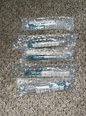 Lot Of 5 Pharmaceutical Drug Rep Rebif Green And Silver Metal Pen Lights Up