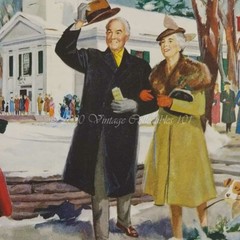 1952 Dow Chemical pharmaceutical drugs winter terrier photo art decor print ad