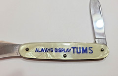 Tums “Rare” Advertising , Pharmacy spatula, Knife and Pill Counter